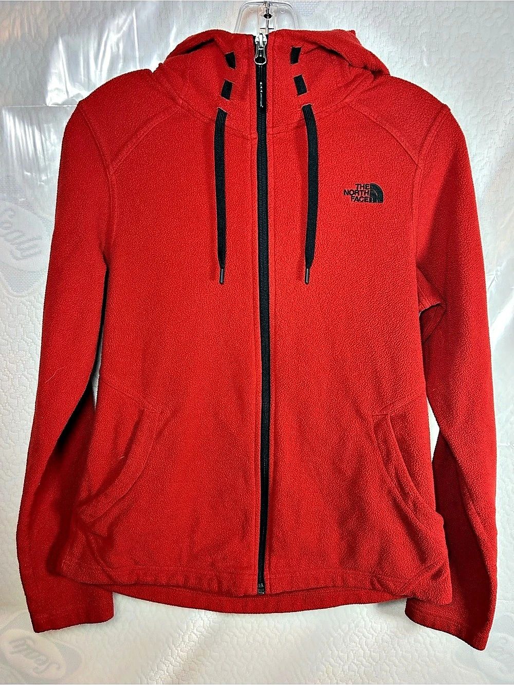 The North Face Women's Full-Zip Fleece Hoodie Red Medium